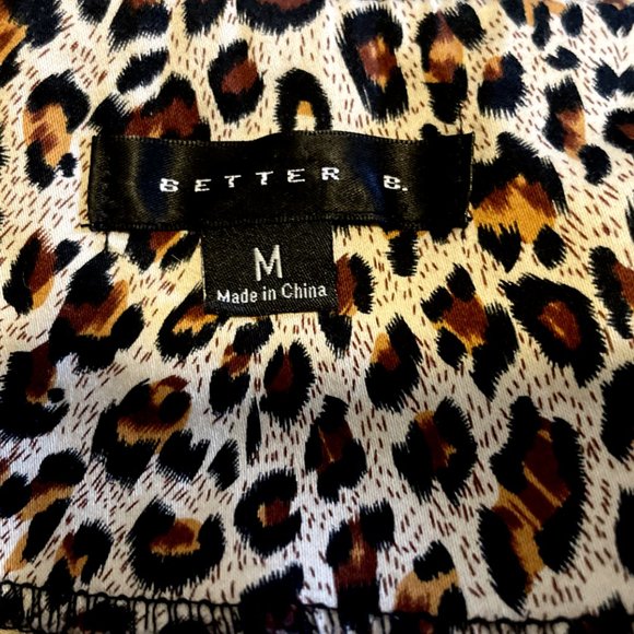 Animal Print Brown|Black Short Mini Pleated Skirt by Better B. Size Medium - Picture 3 of 4